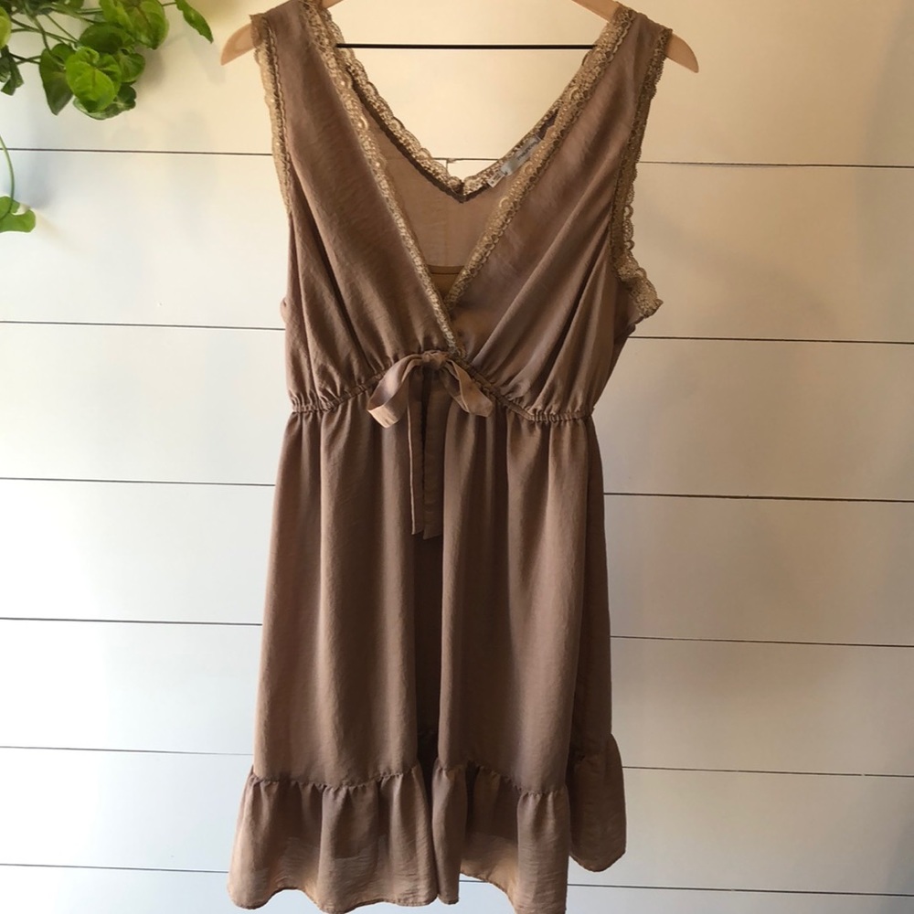 Maurices sleeveless ruffle and lace dress, size 18